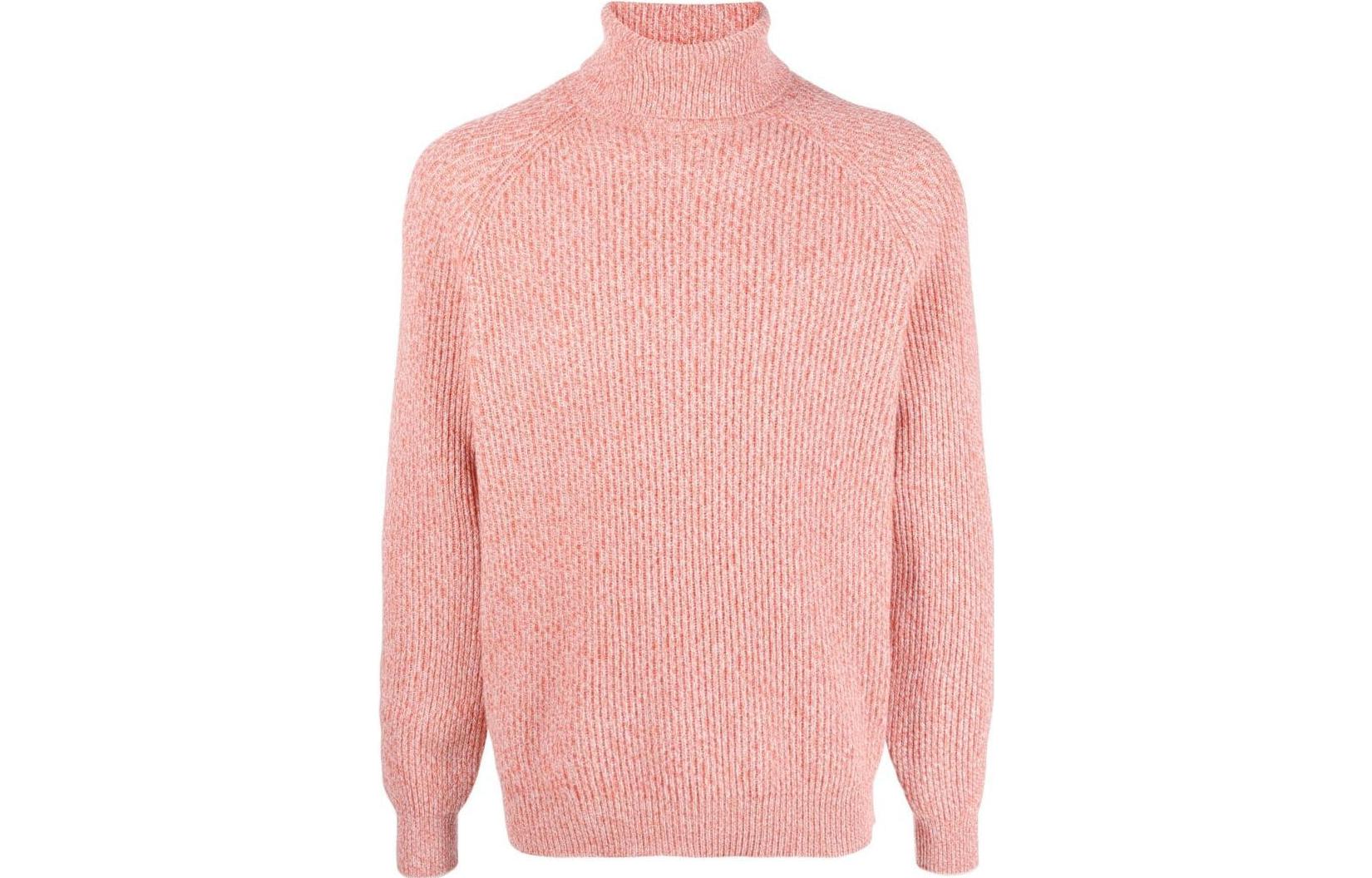 

Джемпер с воротником-водолазкой и рубчиком Brunello Cucinelli, оранжевый