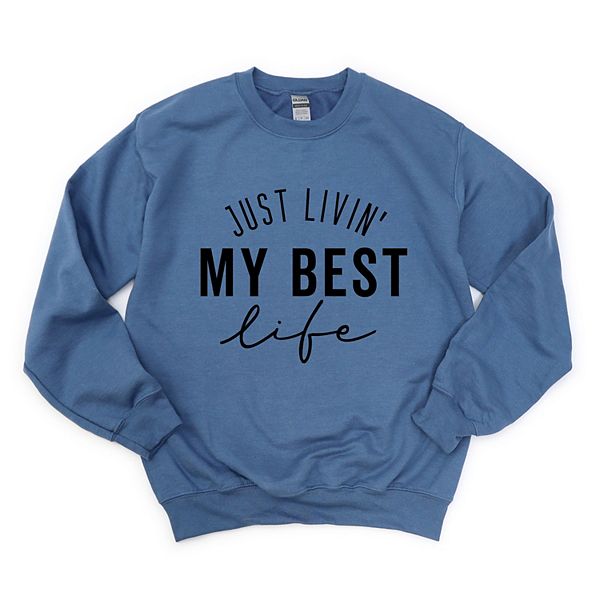 

Свитшот Just livin' my best life Simply Sage Market, Slate, Зеленый, Свитшот Just livin' my best life Simply Sage Market, Slate