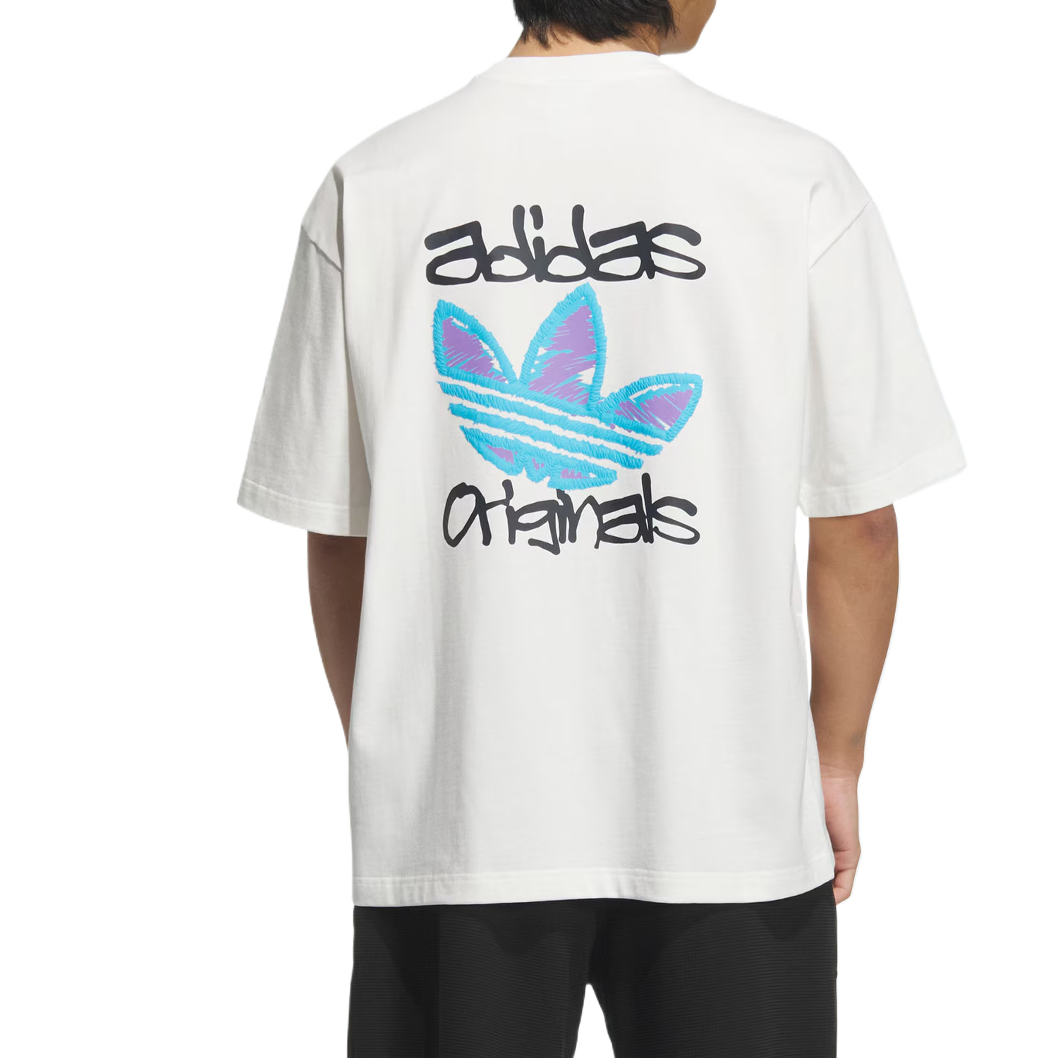 Футболка Adidas Originals Trefoil Graphic, белый — фото 3