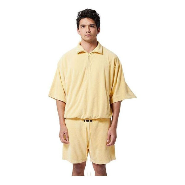 

Футболка halfzip 3 short sleeve boxy polo t-shirt 'yellow' Fear Of God Essentials, желтый