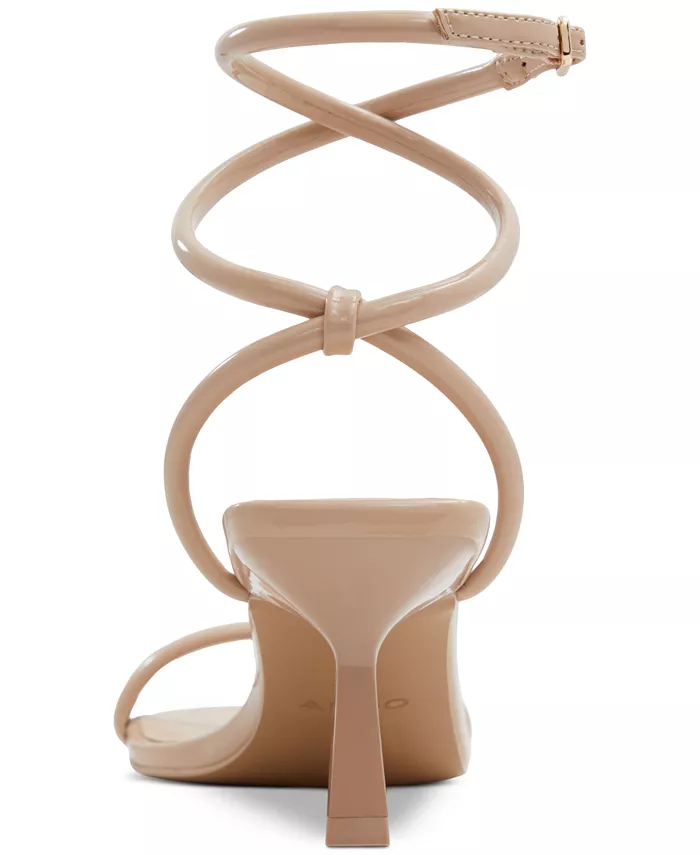 Женские сандалии Dime Strappy с переплетением на щиколотке ALDO, коричневый/бежевый — фото 3