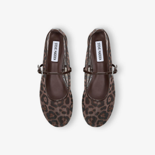 Туфли Мэри Джейн Steve Madden сетчатые на плоской подошве с леопардовым принтом, мультиколор — фото 2