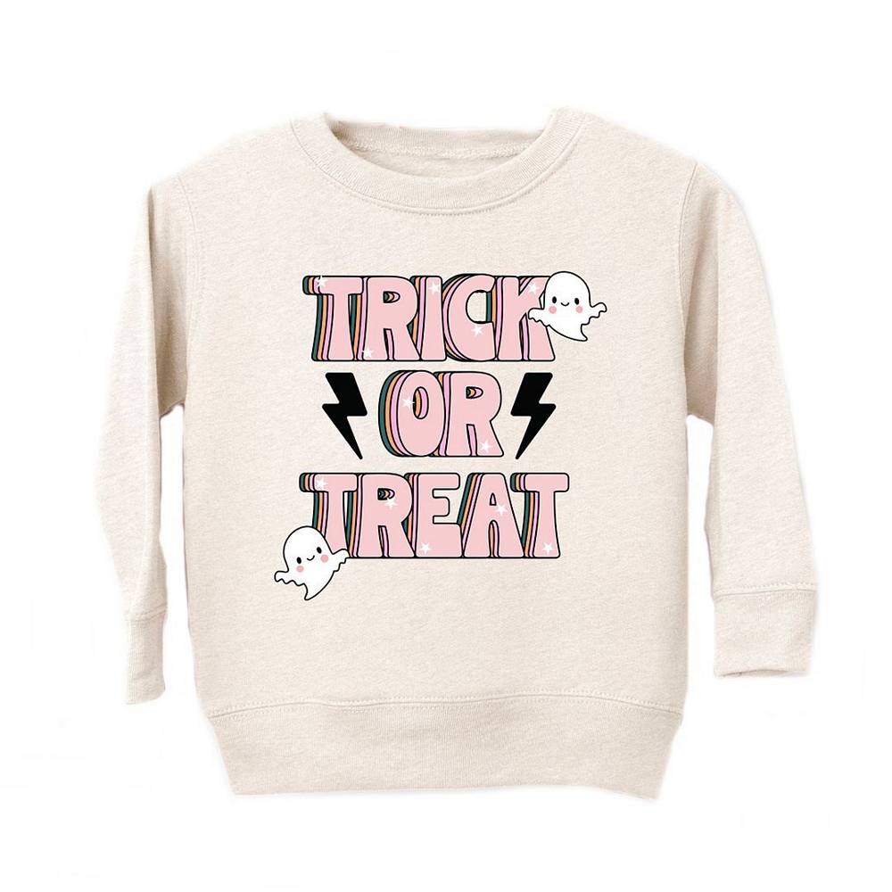 

Толстовка с рисунком Trick Or Treat Lightning Bolt для малышей The Juniper Shop, цвет Natural