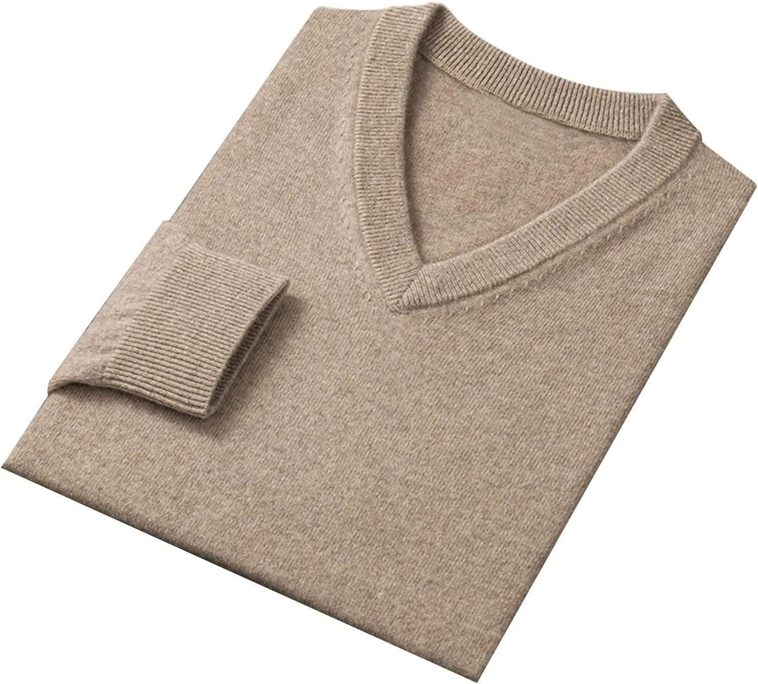 

Мужской кашемировый свитер Kelsiop с V-образным вырезом, мягкий и теплый