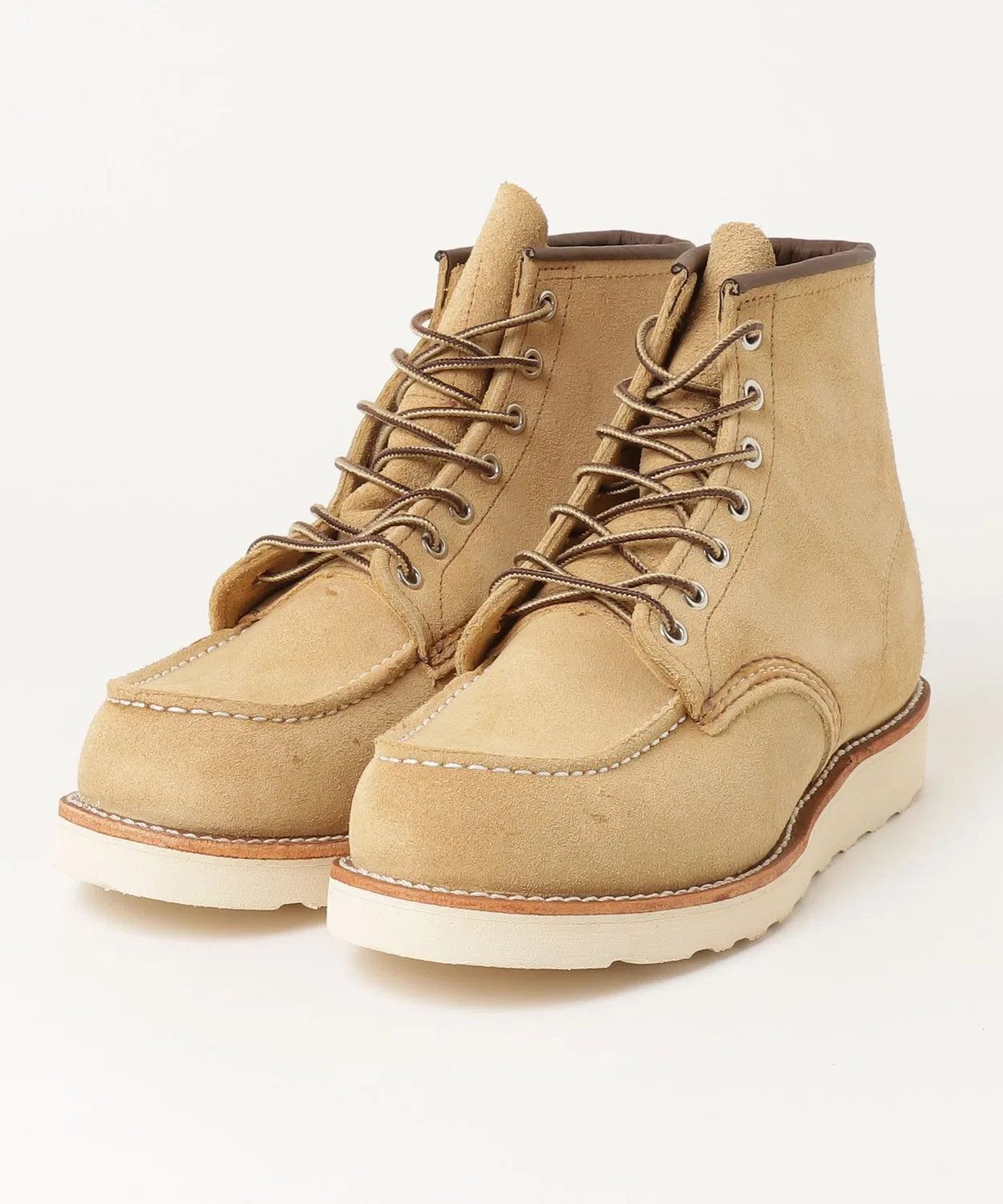 Ботинки 6-дюймовые Classic Moc Red Wing 8833 из бежевой кожи Hawthorne Abilene