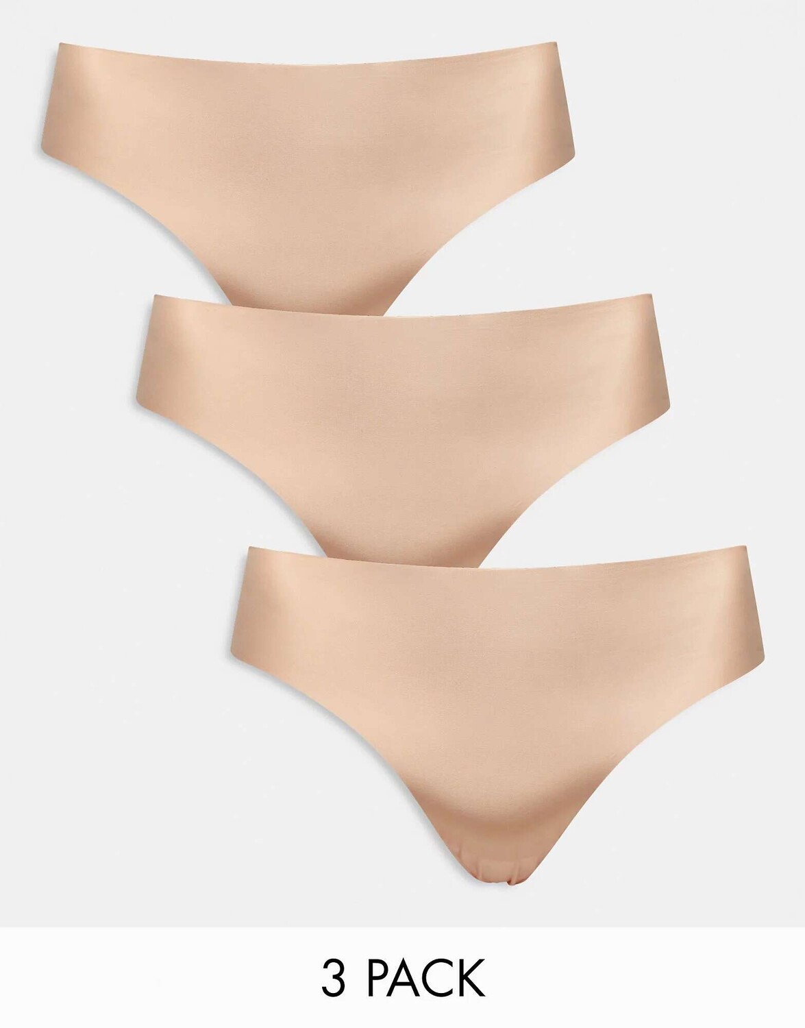 

Бежевые трусы-стринги без VPL и кружевом ASOS Curve