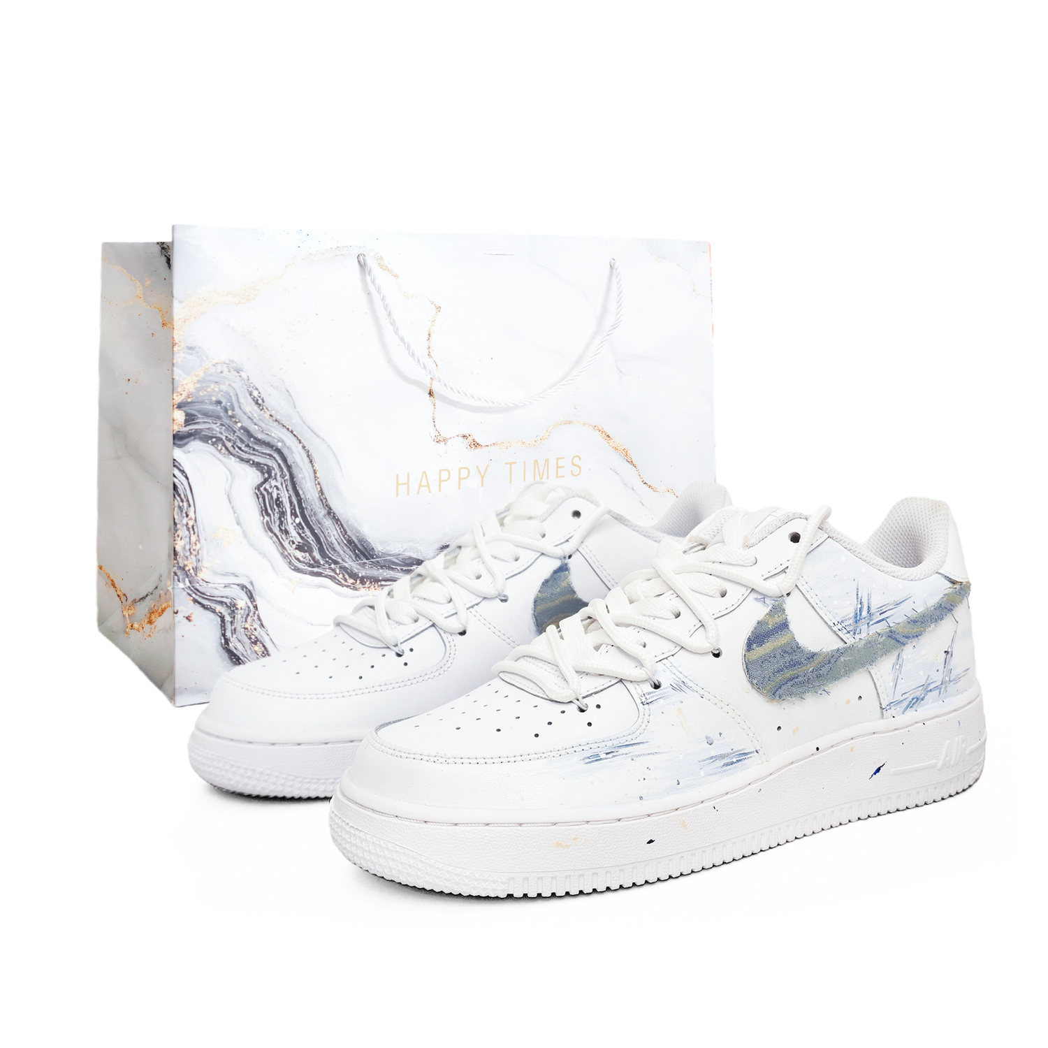 

Nike Air Force 1 Abrasion Resistant Slip Resistant Low top Skateboard Shoes Men's White