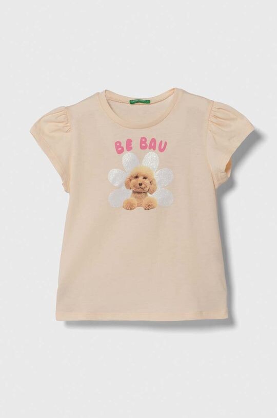 

Хлопковая футболка для детей United Colors of Benetton, оранжевый