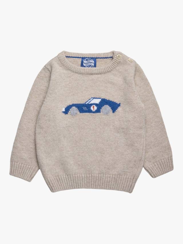 

Детский джемпер для авто Baby Sebastian из шерстяной смеси Trotters, Oatmeal