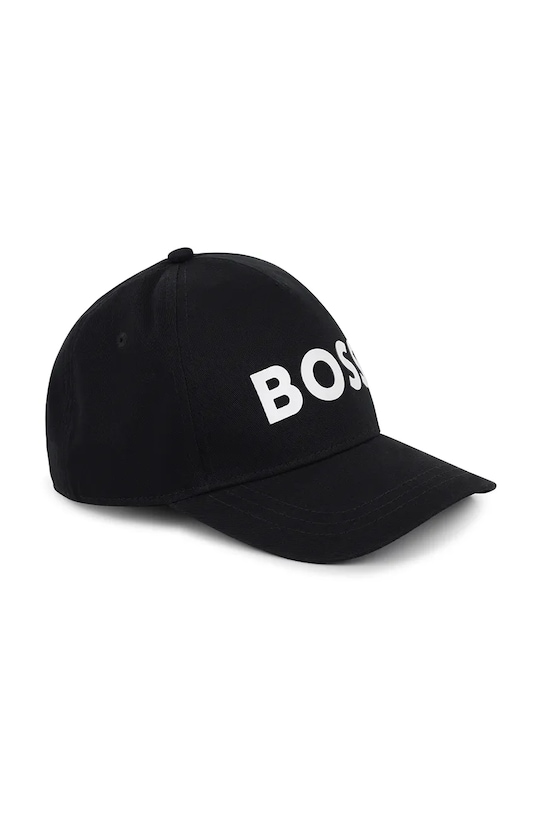 

Детская хлопковая кепка с козырьком Boss, черный