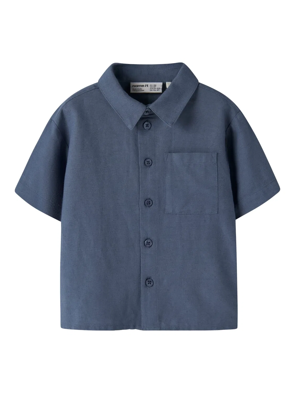 Рубашка с клетчатым узором Name it, vintage indigo