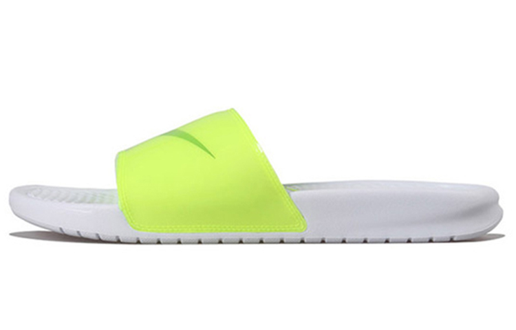 

Шлепанцы и сланцы Nike Benassi Jdi Print Fluorescence Yellow Slippers Volt-white