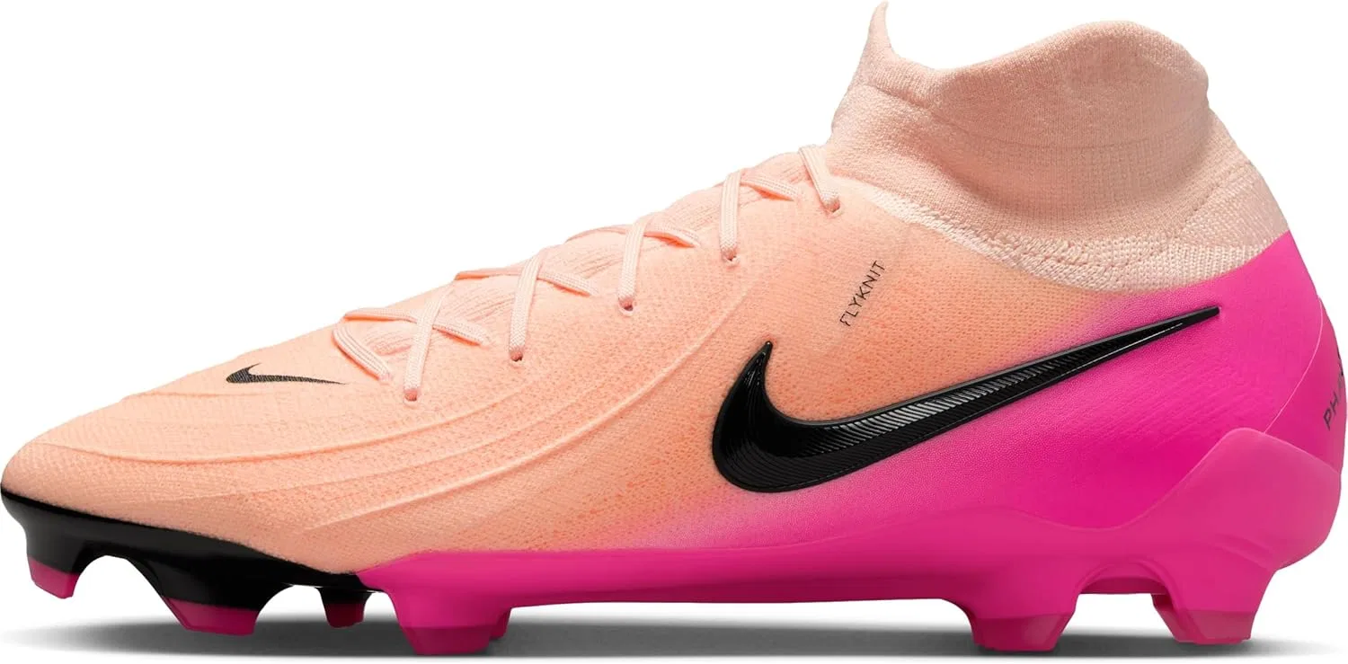 Футбольные бутсы Nike Phantom Luna 2 Pro FG High Top FJ2575, Crimson Tint Black Pink Blast