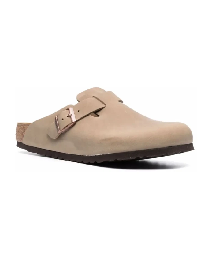 Мюли Birkenstock Boston из натуральной кожи, табачно-коричневый — фото 2