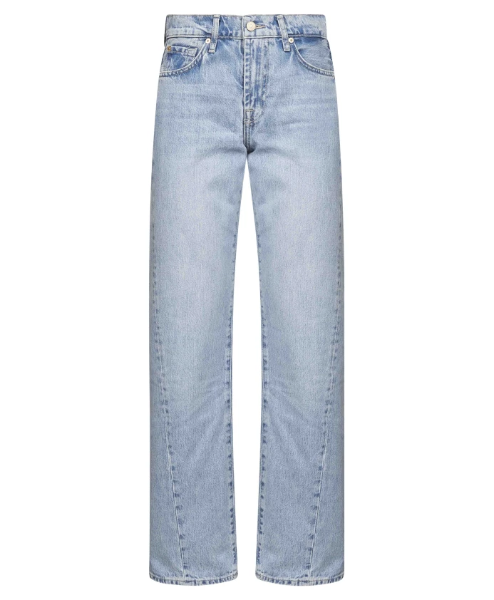 

Синие рваные джинсы-тесс 7 For All Mankind, синий