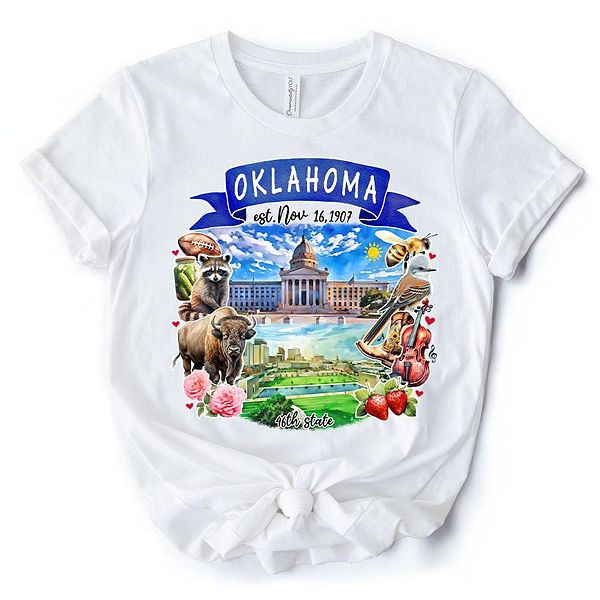 

Футболка с тематикой и достопримечательностями штата Оклахома Ornamentallyyou
