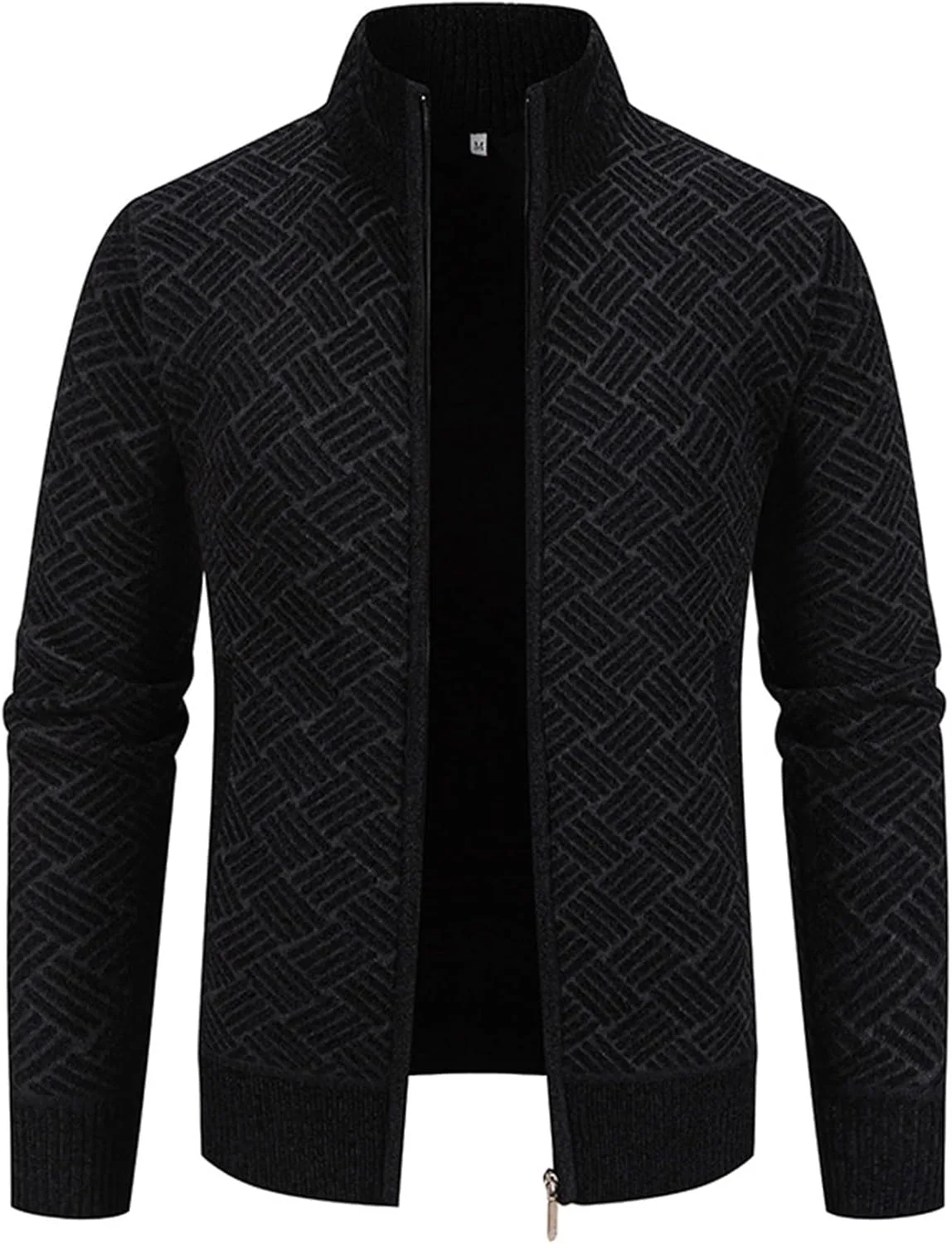 Мужской кардиган Casual Full Zip с карманами и воротником стойкой — фото 2