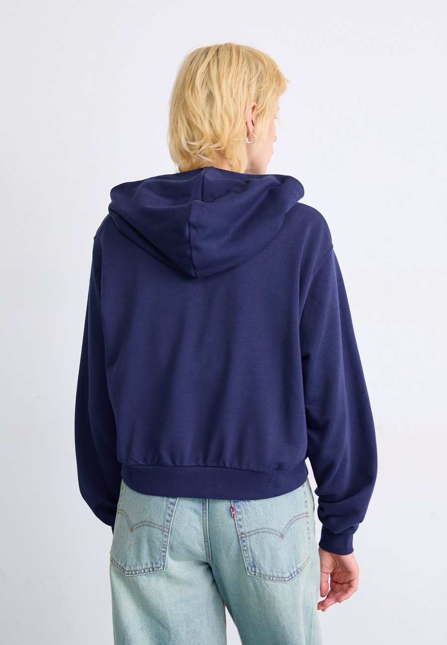 Толстовка Nike Sportswear Zip-up sweatshirt, Midnight Navy/Sail/Dark Blue — фото 3