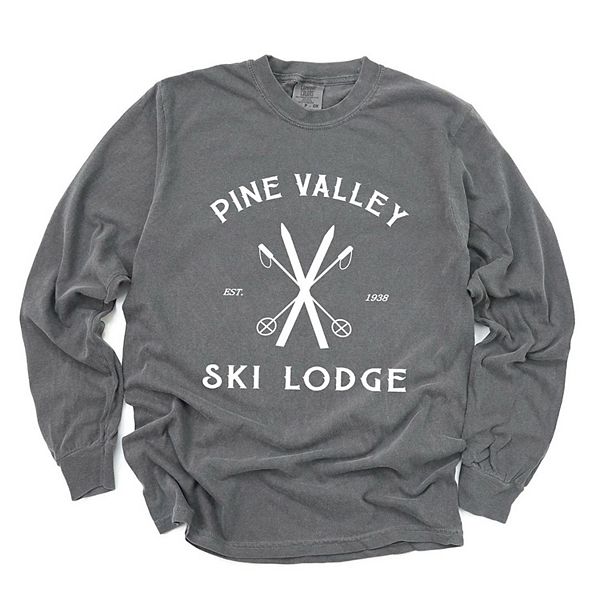 

Футболка с длинным рукавом Pine Valley Ski Lodge, окрашенная в готовом виде Simply Sage Market, Pepper