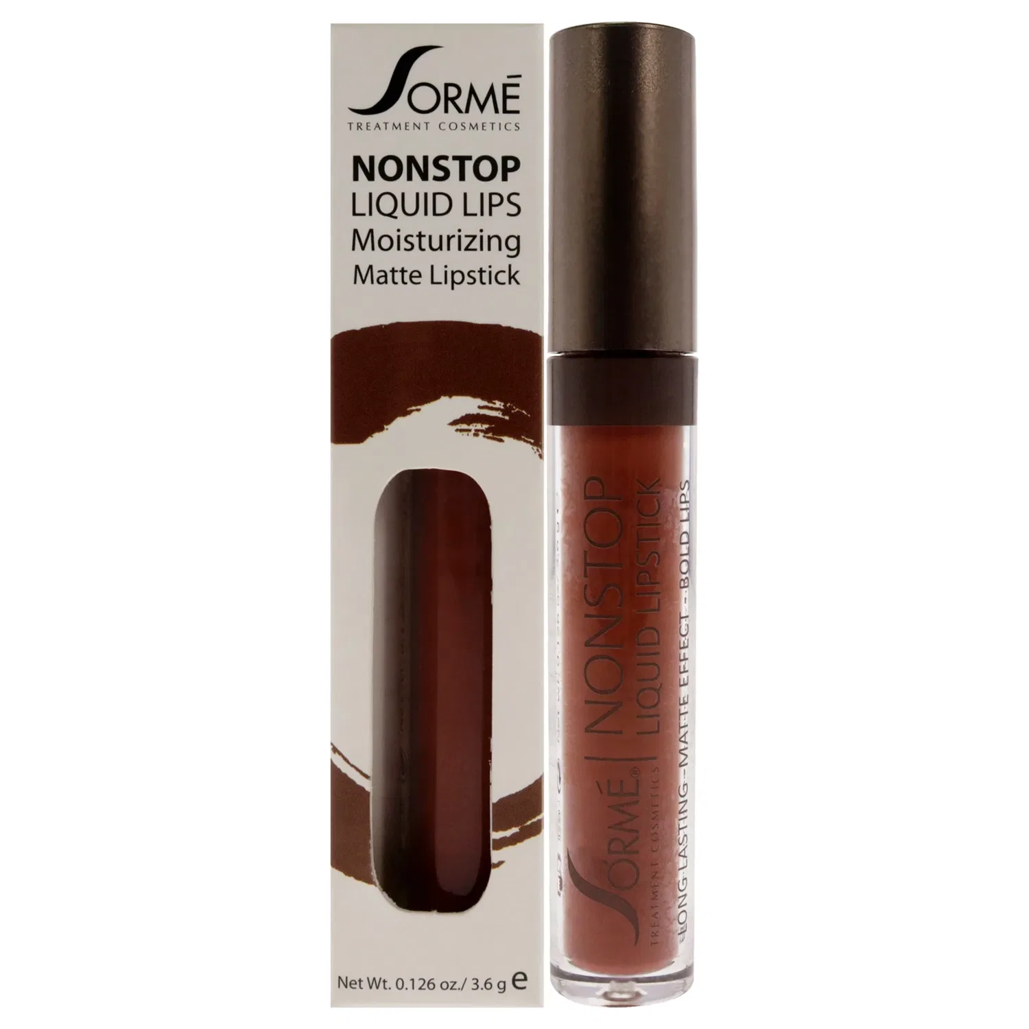 Увлажняющая матовая жидкая помада Nonstop Moisturizing Matte Liquid Lipstick - 270 Delight от Sorme Cosmetics для женщин - 0,126 унции, прозрачный/прозрачный