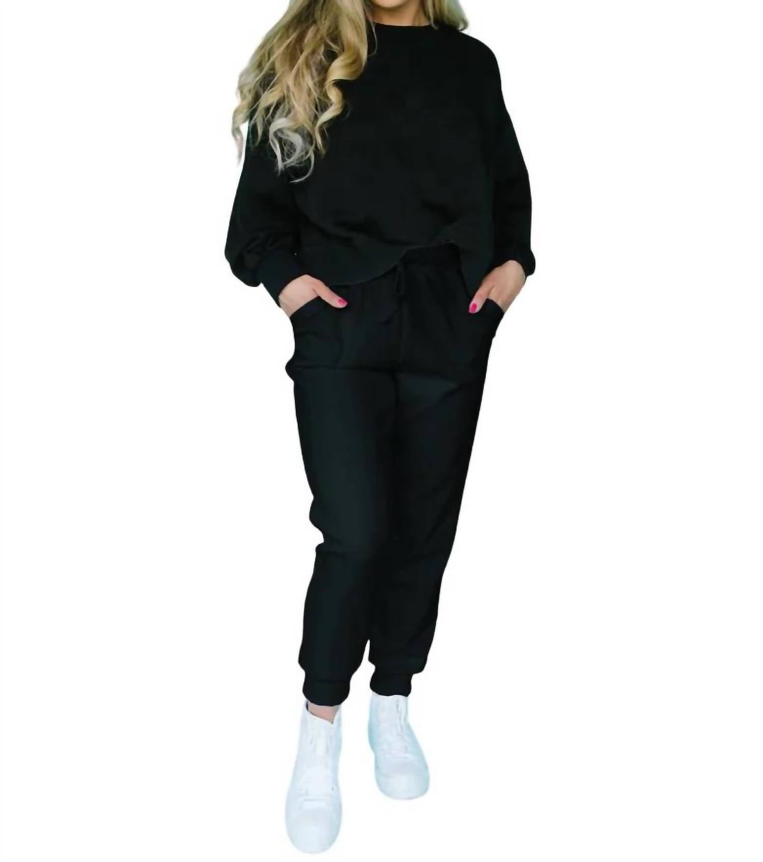 

Спортивные штаны Millie Luxe черного цвета Mary Square