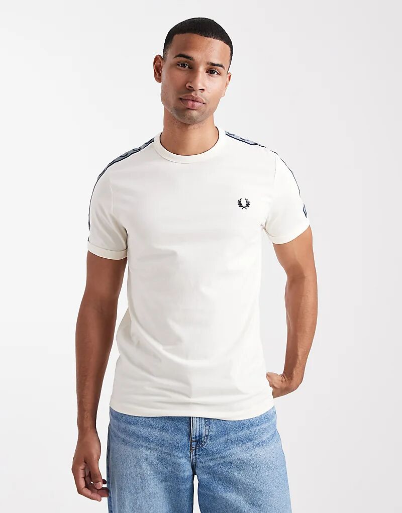 

Футболка Fred Perry Tape Ringer белого цвета