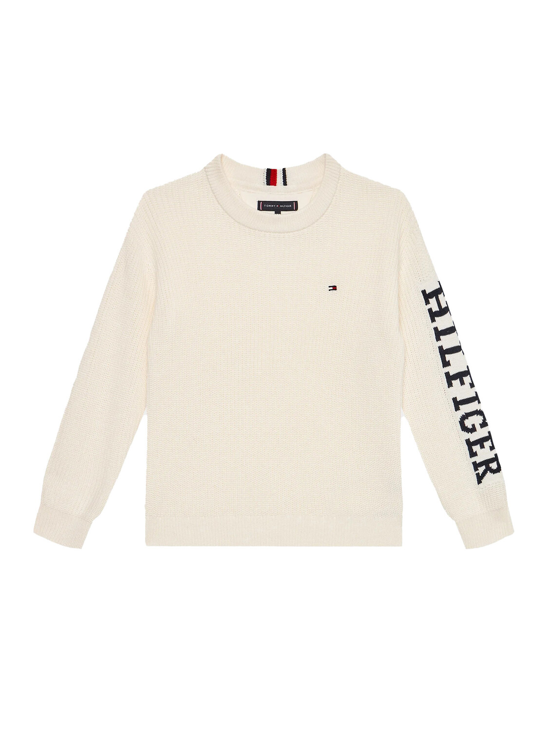 

Свитер hilfiger maglioncino a coste per ragazzi Tommy, белый