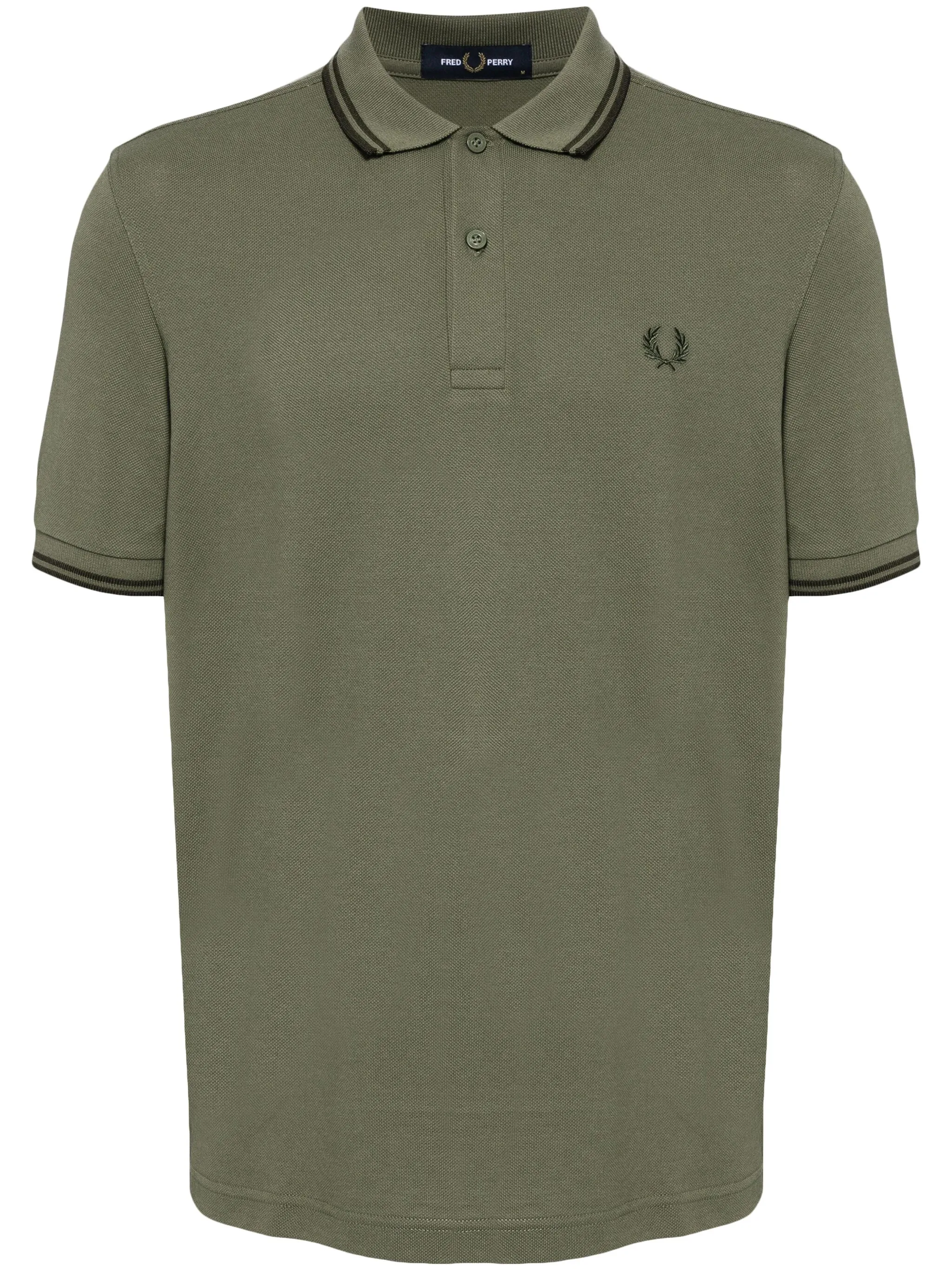 

Рубашка поло с контрастной окантовкой Fred Perry, зеленый