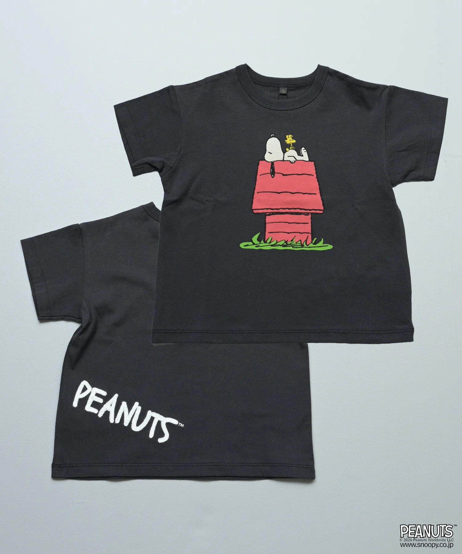 Детская футболка с принтом Snoopy PEANUTS чёрная