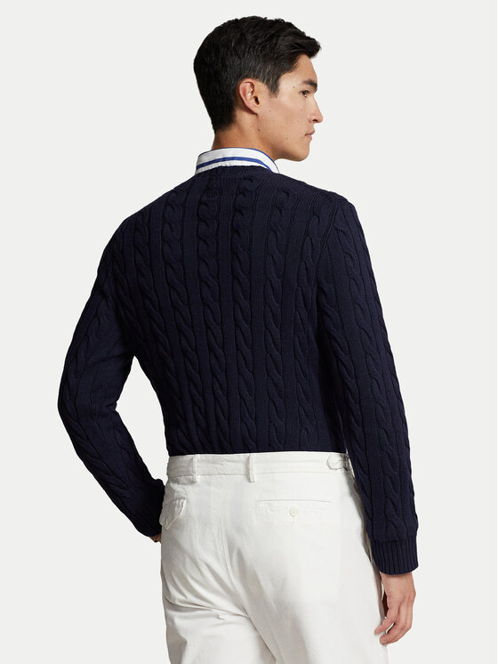Свитер обычного кроя 710775885001 Polo Ralph Lauren, синий — фото 3