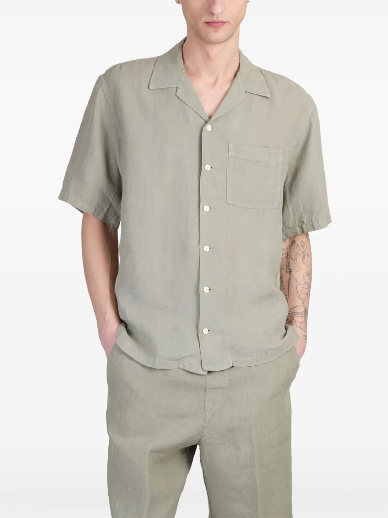 

Льняная рубашка 120% Lino, зеленый