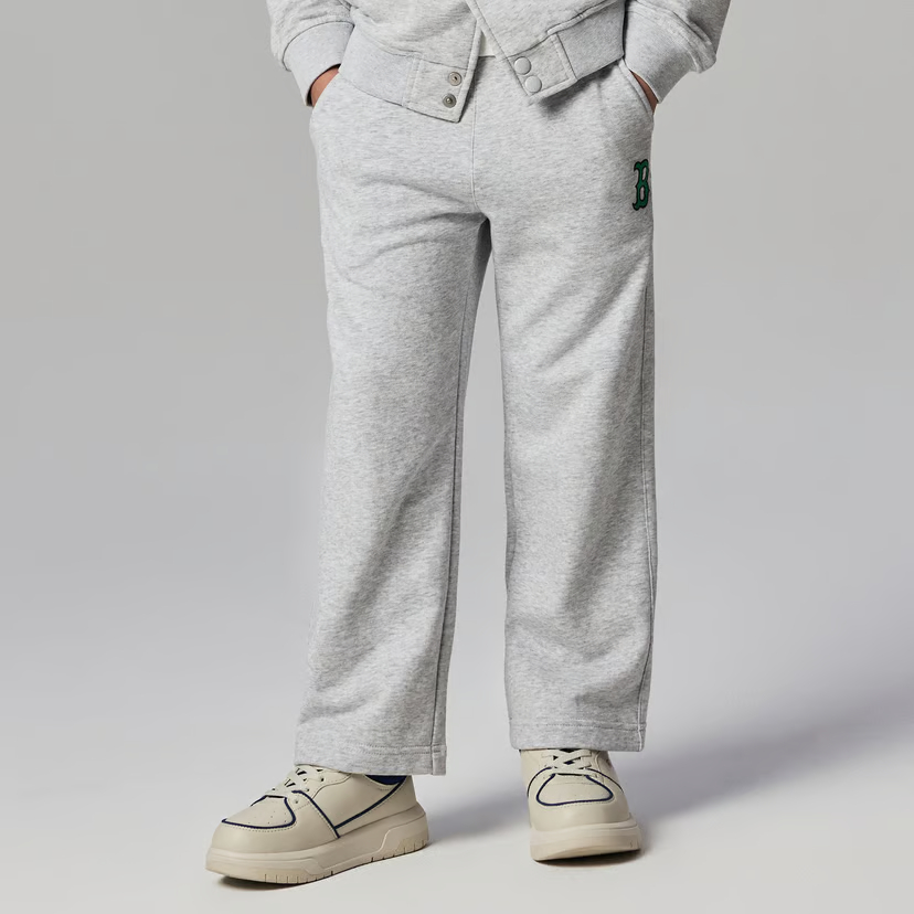 Вязаные спортивные штаны light heather gray для детей MLB KIDS, серый — фото 4