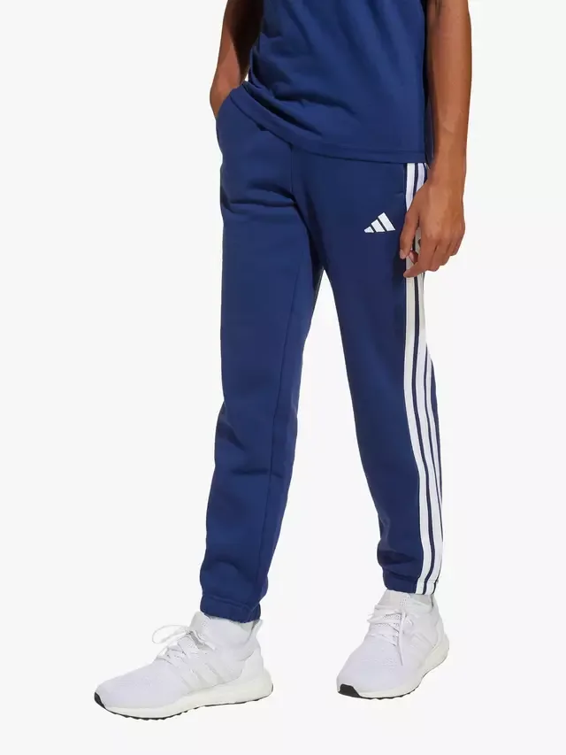 Детские классические спортивные штаны в три полоски, темно-синий/белый adidas