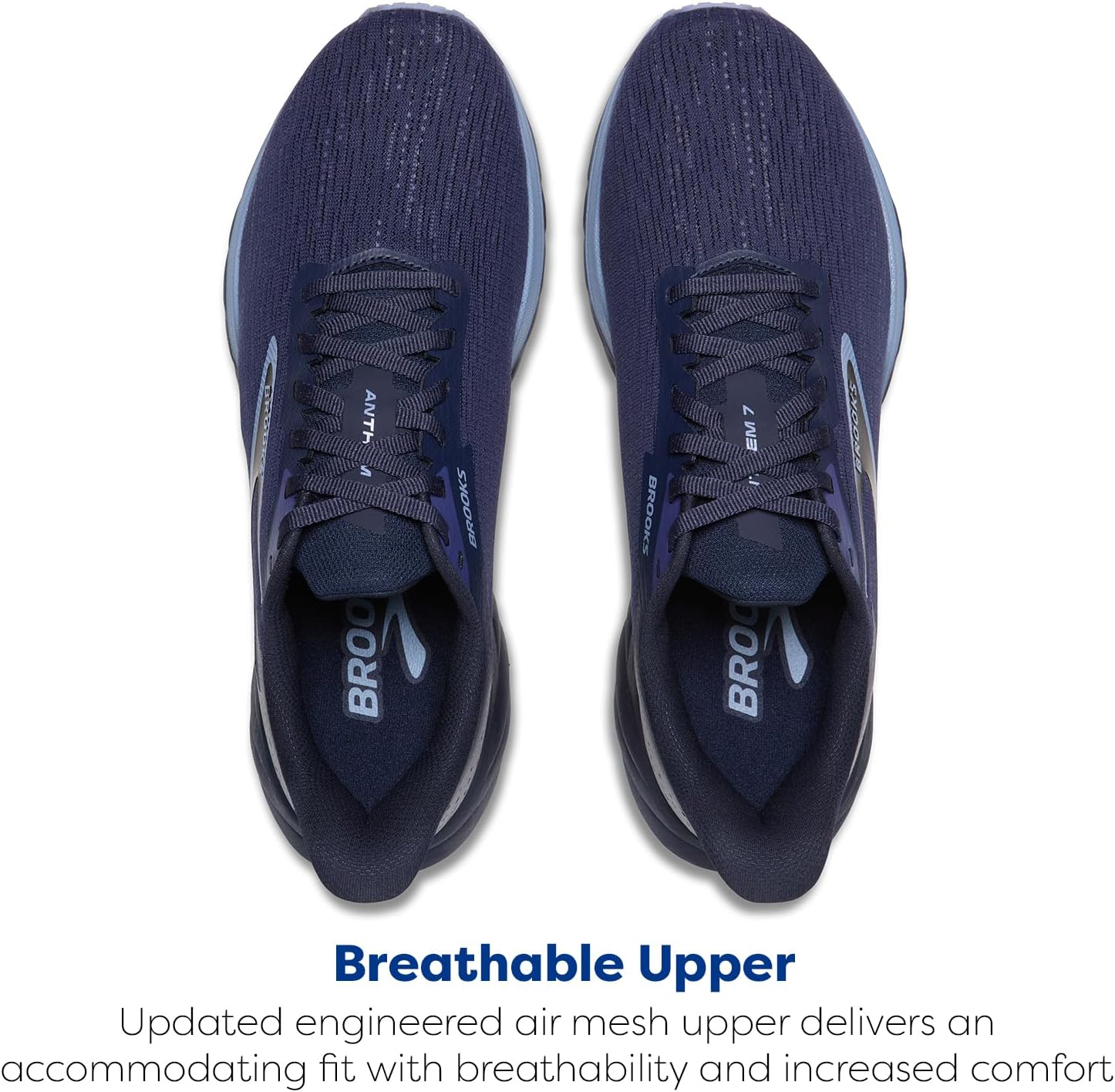 Мужские беговые кроссовки Brooks Anthem 7 Neutral, синий — фото 4