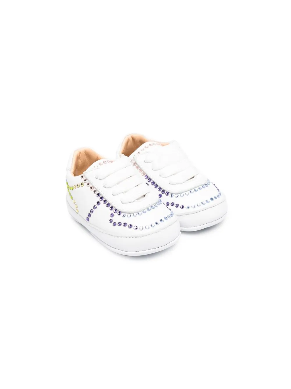 

Кроссовки с кристаллами Philipp Plein Junior, белый