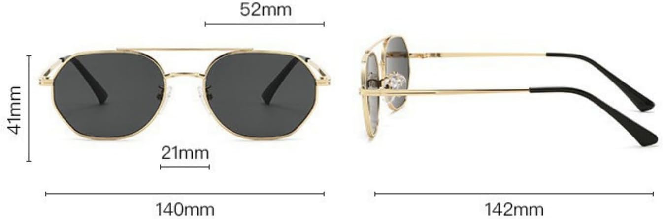 

Willochra Стильные квадратные солнцезащитные очки-пилот для женщин, с двойной перемычкой, металлическая оправа, мужские очки для активного отдыха, солнцезащитные очки UV400, C1