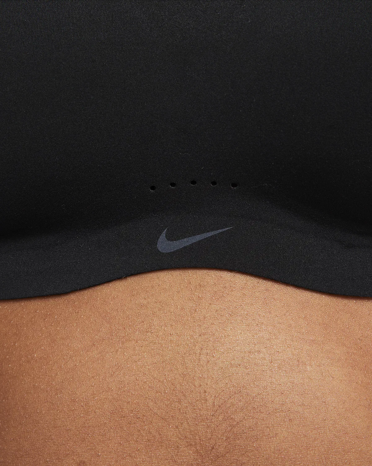 Женский спортивный бюстгальтер Nike Alate Minimalist с легкой поддержкой и чашками, Black/Black/Dark Smoke Grey — фото 4
