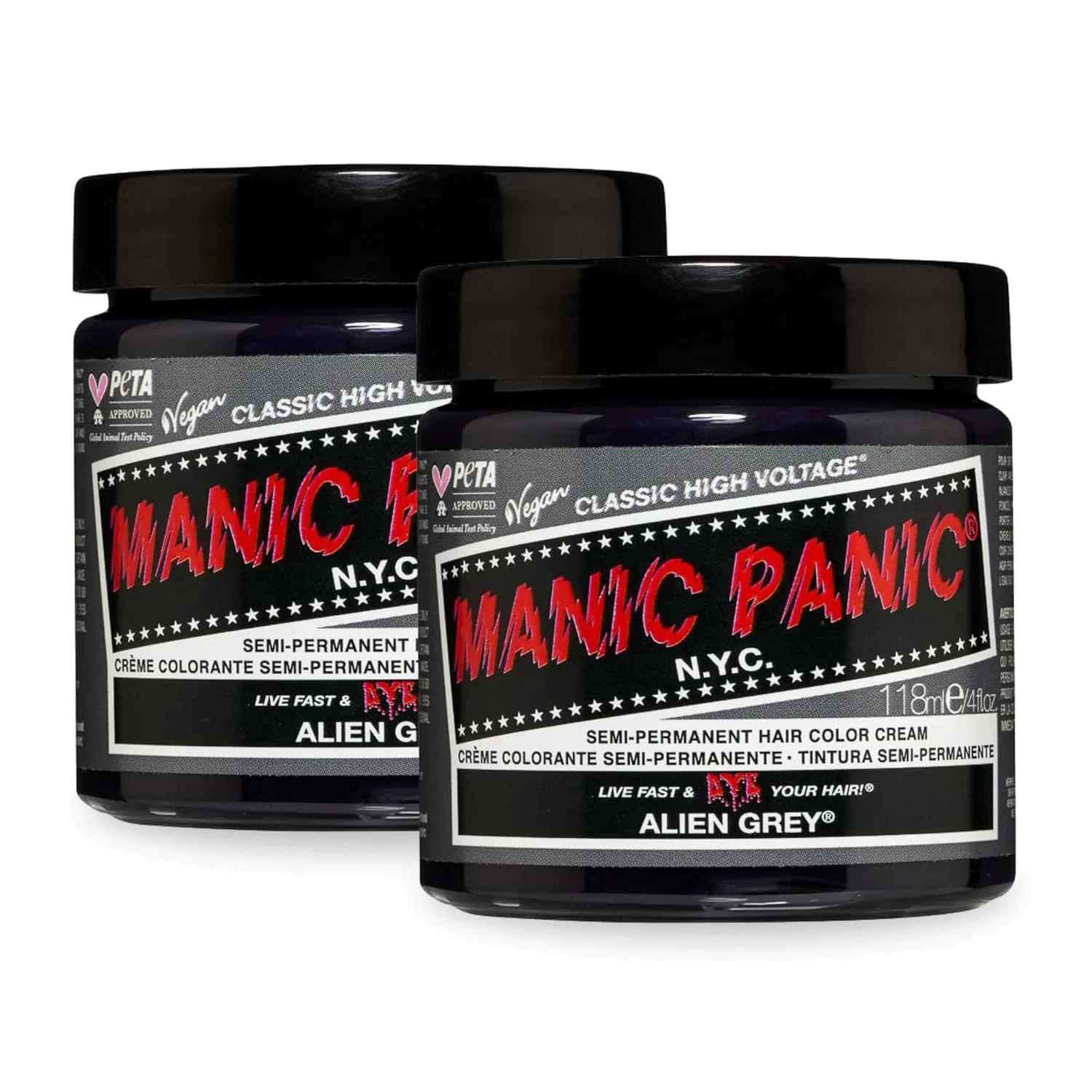 Краска для волос «Classic High Voltage Alien Grey» от Manic Panic, 2 x 118 мл Manic Panic