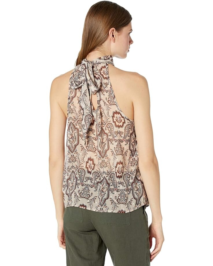 

Топ Bishop + Young Claudeen Tie Neck Top, цвет Roma Paisley