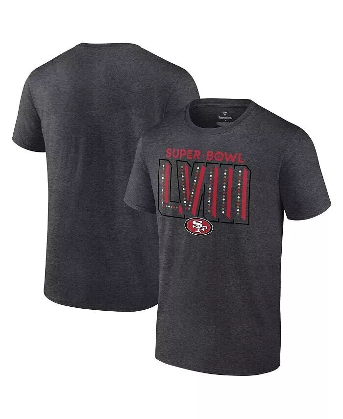 

Футболка мужская Heather Charcoal San Francisco 49ers Super Bowl LVIII Big and Tall Fanatics