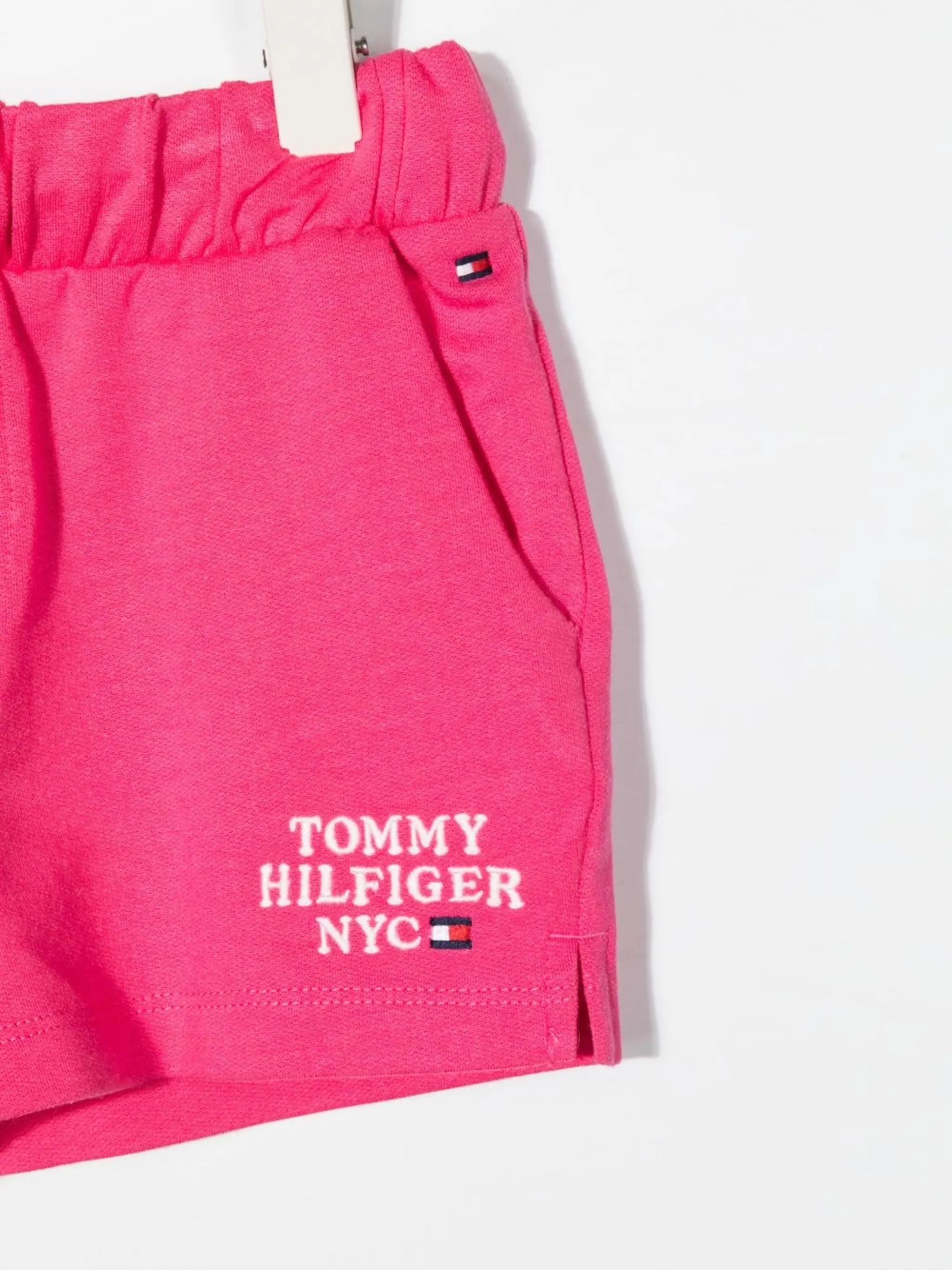 Спортивные шорты с вышитым логотипом Tommy Hilfiger Junior, розовый — фото 3