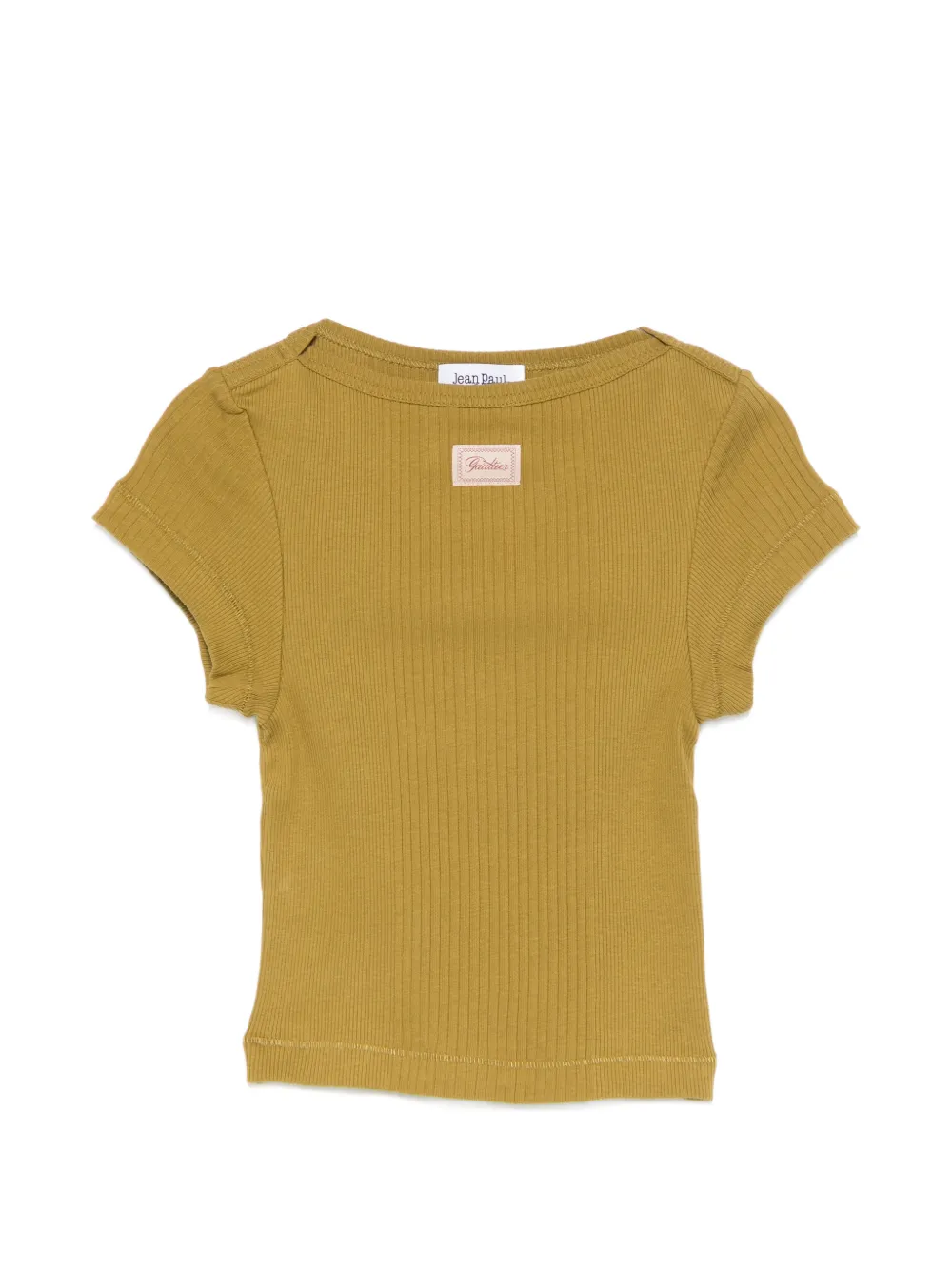 

Футболка с ребристой отделкой Jean Paul Gaultier, зеленый