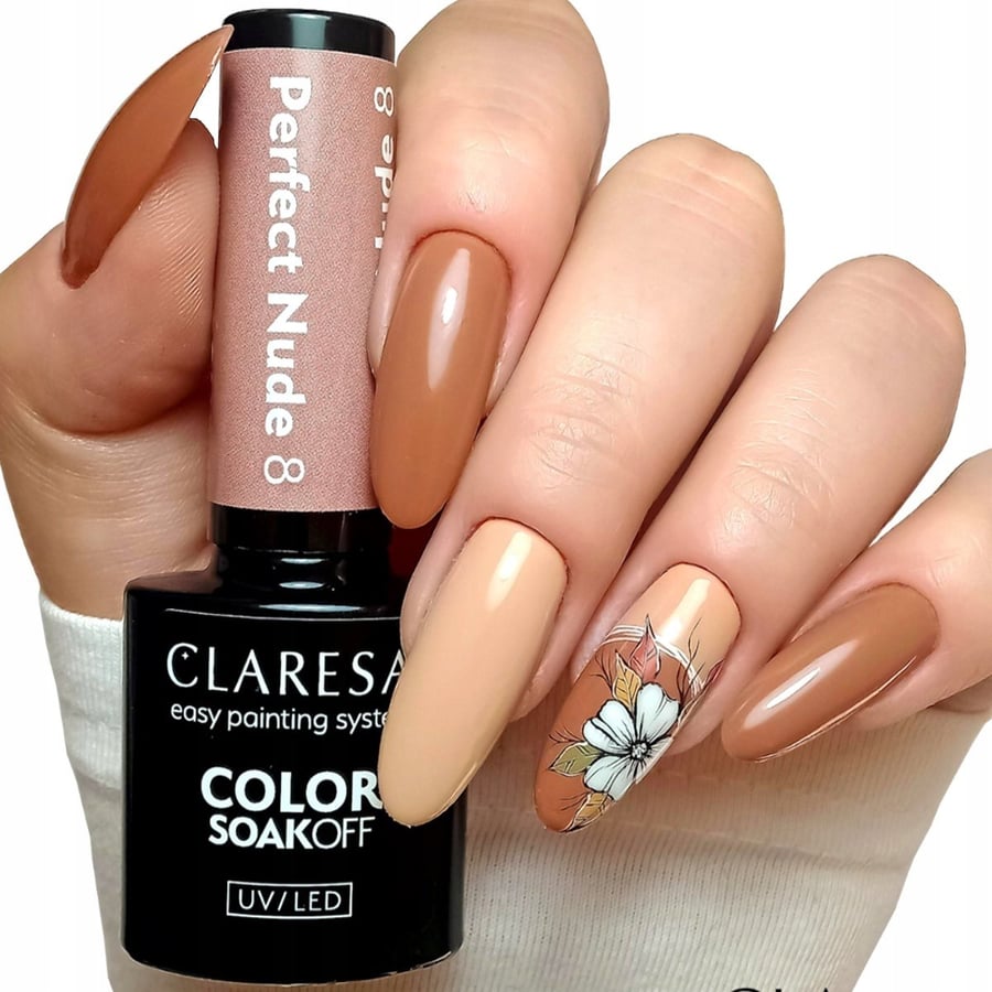 

Claresa Perfect Nude 8 Hybrid Nail Polish Hybrid Caramel Brown 5 мл Puderek