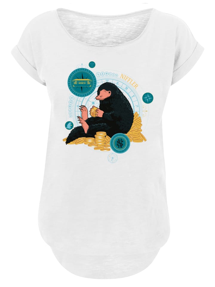 

Удлиненная футболка Фантастические твари с изображением сидящего Нюхлера белого цвета F4NT4STIC, Белый, Удлиненная футболка Фантастические твари с изображением сидящего Нюхлера белого цвета F4NT4STIC