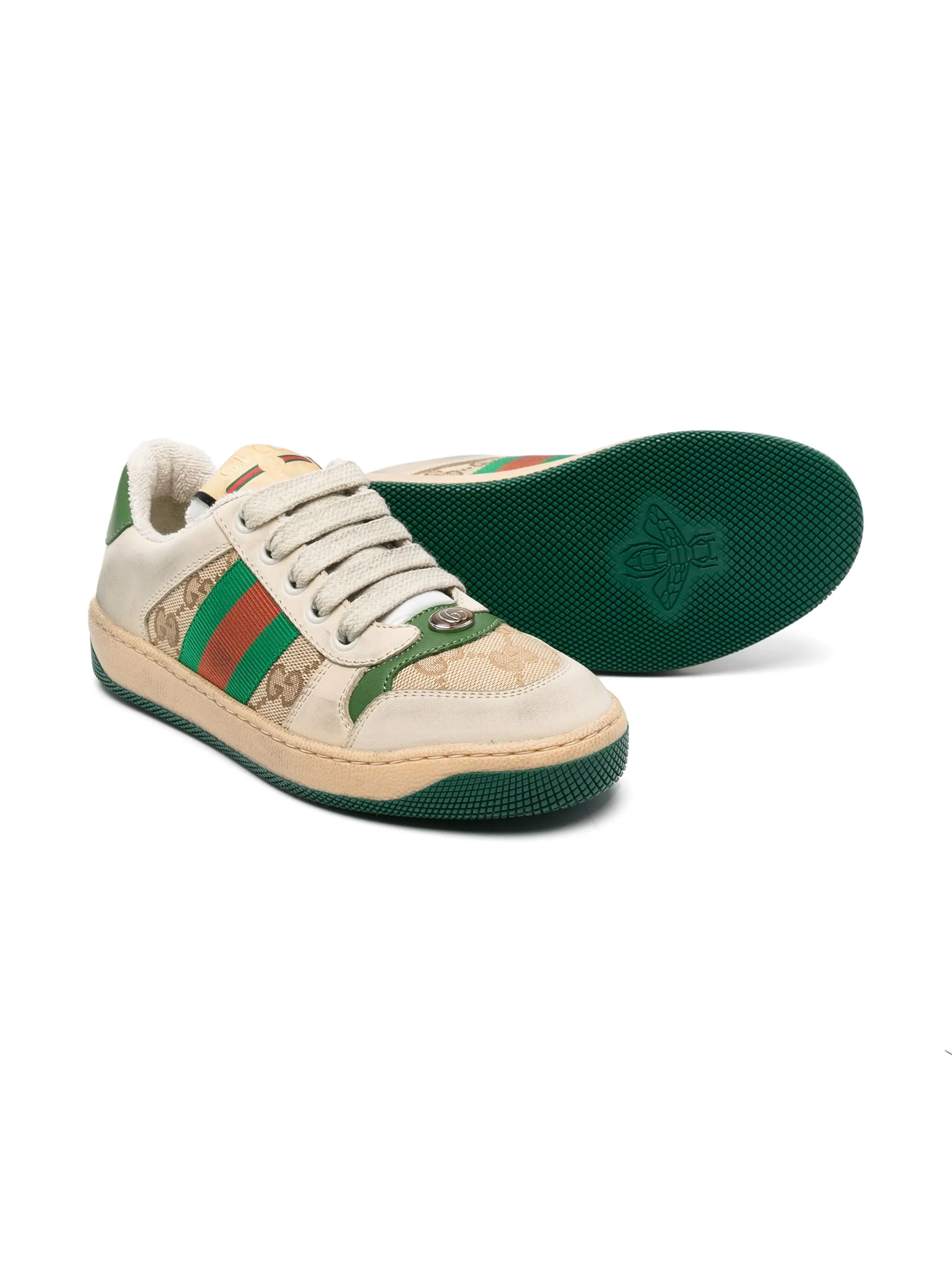 Кроссовки Screener Gucci Kids, бежевый — фото 2