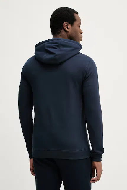 Худи мужское с капюшоном DHM LB U.S. Polo Assn., синий — фото 3