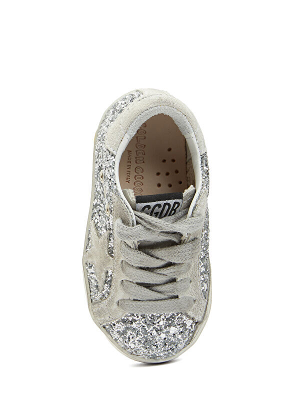 Детские кеды Junior Super Star серебристого цвета Golden Goose, мультиколор — фото 4