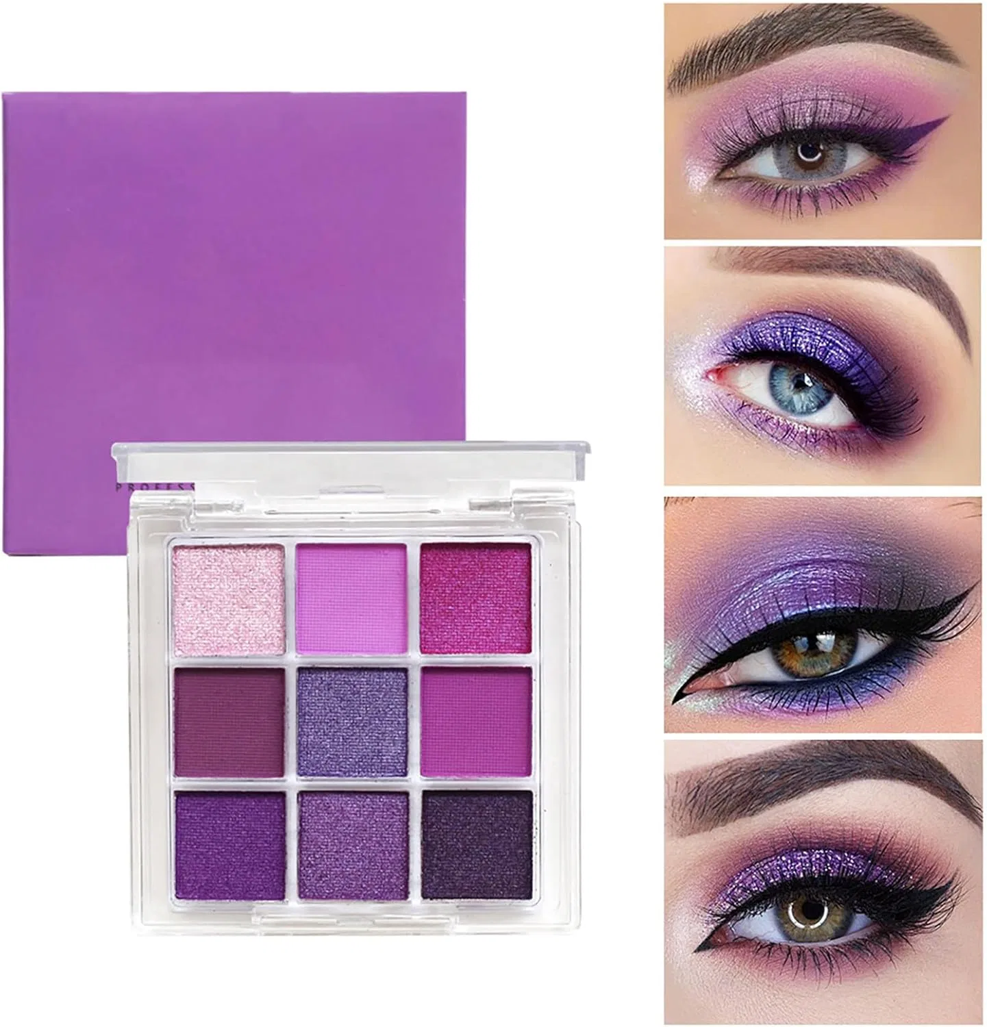 Палетка теней для век 9 цветов, Smoky Glitter, No brand, 1 шт, 38 г — фото 3