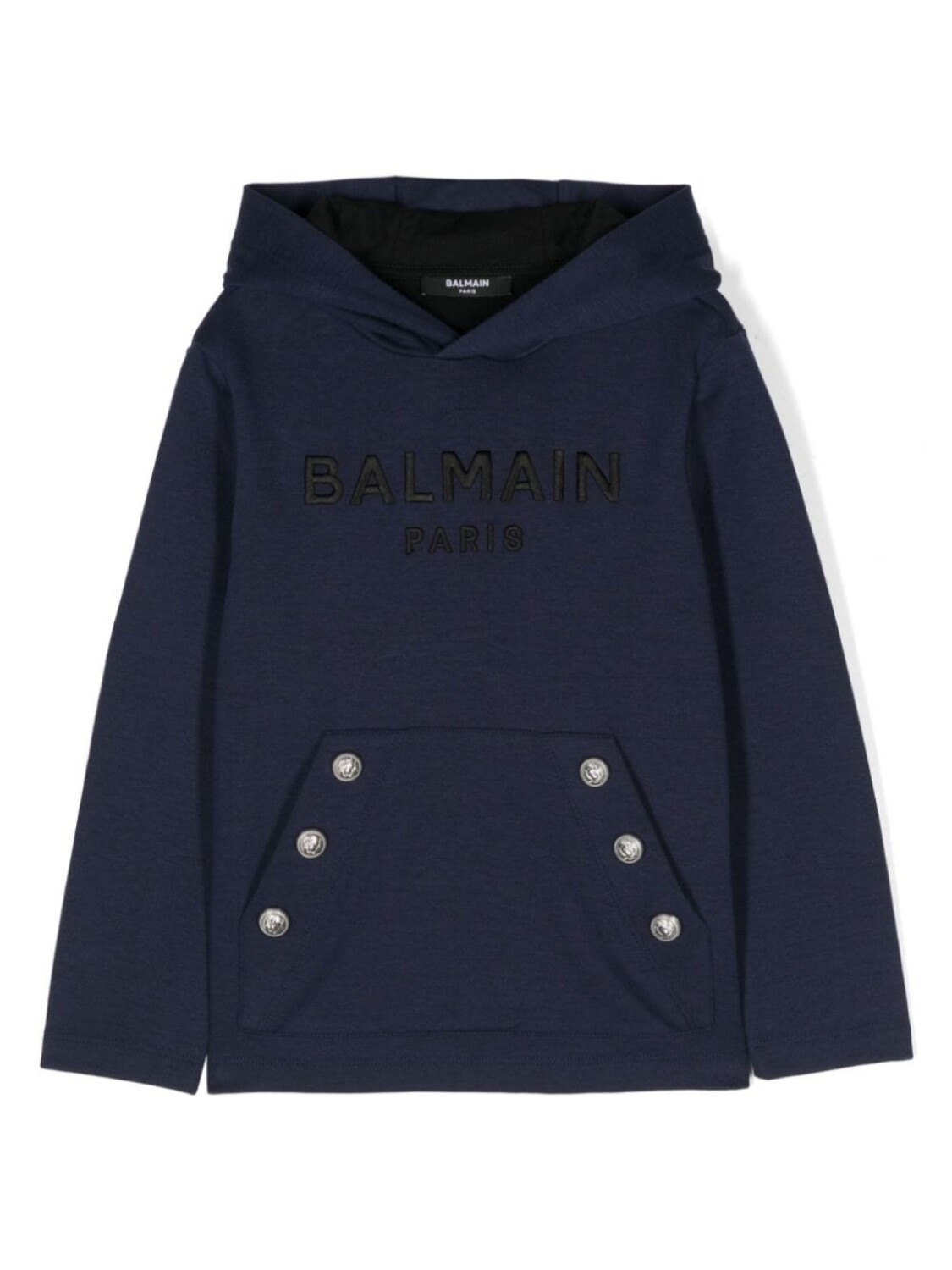 

Худи с вышитым логотипом Balmain Kids, синий