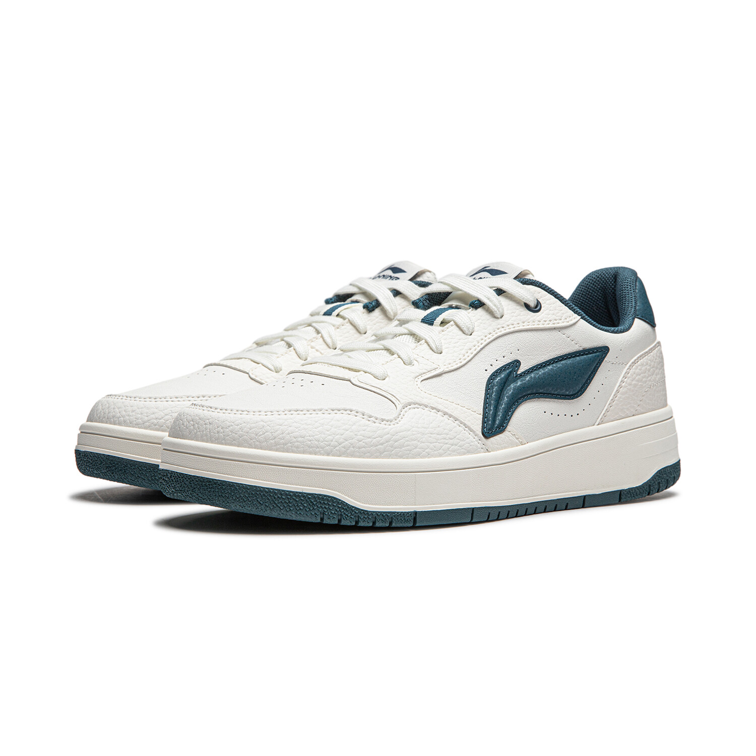 Кроссовки LINING Tianji Soft Skateboarding Shoes Men Low-top Cloud White/reflection Blue, синий — фото 3